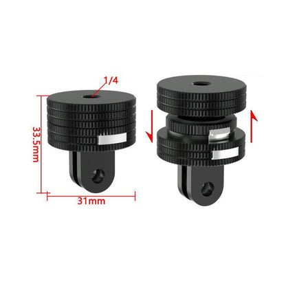 TFSM103 1/4 Female To 2-page Card Slot Action Camera Quick Release Adapter Tripod Accessories -  by buy2fix | Online Shopping UK | buy2fix