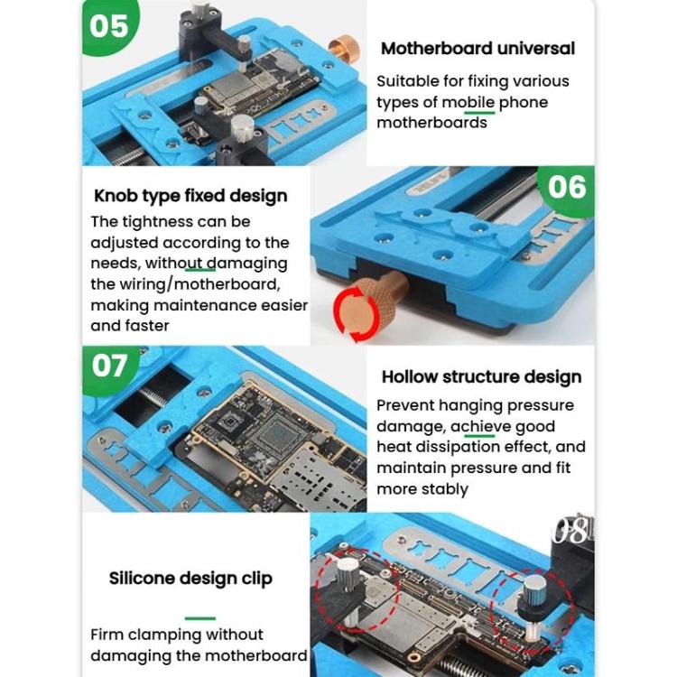 RELIFE SS-601F Motherboard Repair Fixture Dot Matrix Face CPU Hard Drive IC Type Adhesive Removal Dual Track Fixture - Repair Fixture by RELIFE | Online Shopping UK | buy2fix