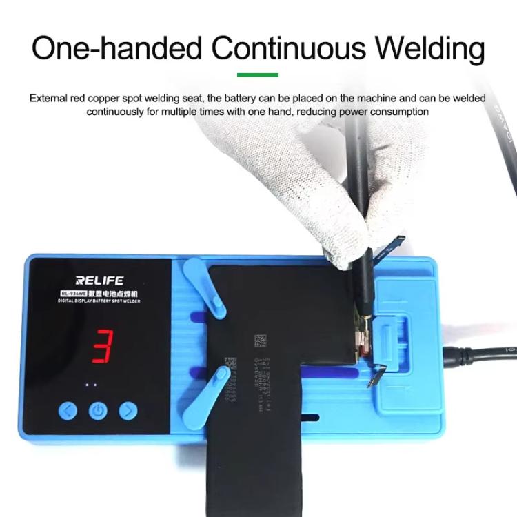 RELIFE RL-936WE Digital Display Battery Spot Welder Small Portable Repair Lithium Battery Spot Welder - Electric Soldering Iron by RELIFE | Online Shopping UK | buy2fix