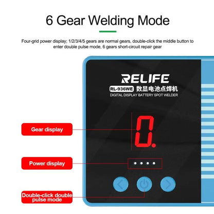 RELIFE RL-936WE Digital Display Battery Spot Welder Small Portable Repair Lithium Battery Spot Welder - Electric Soldering Iron by RELIFE | Online Shopping UK | buy2fix