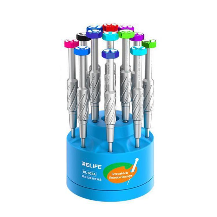 RELIFE RL-078A Screwdriver Rotating Storage Box Mobile Phone Repair Screwdriver Bit Storage Box - Tool Boxes & Bags by RELIFE | Online Shopping UK | buy2fix