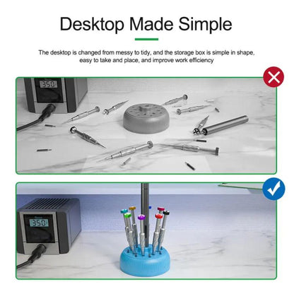 RELIFE RL-078 Magnetic Screwdriver Rotating Box 360-degree Rotation 17-slot Screwdriver Storage Box - Tool Boxes & Bags by RELIFE | Online Shopping UK | buy2fix