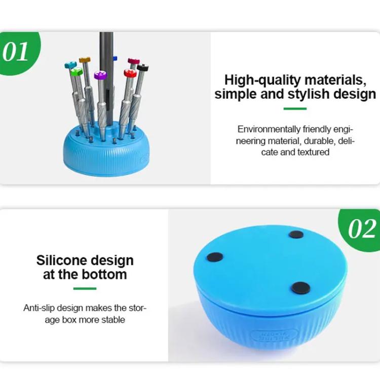 RELIFE RL-078 Magnetic Screwdriver Rotating Box 360-degree Rotation 17-slot Screwdriver Storage Box - Tool Boxes & Bags by RELIFE | Online Shopping UK | buy2fix