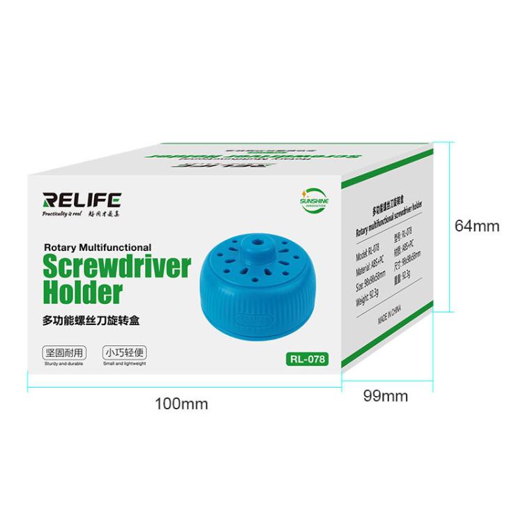 RELIFE RL-078 Magnetic Screwdriver Rotating Box 360-degree Rotation 17-slot Screwdriver Storage Box - Tool Boxes & Bags by RELIFE | Online Shopping UK | buy2fix