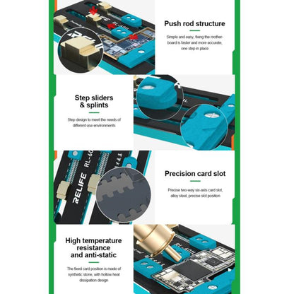 RELIFE RL-601L Mobile Phone Repair Mainboard Multi-Use Card Holder Chip Dual-Axis Fixed Card Slot - Repair Fixture by RELIFE | Online Shopping UK | buy2fix