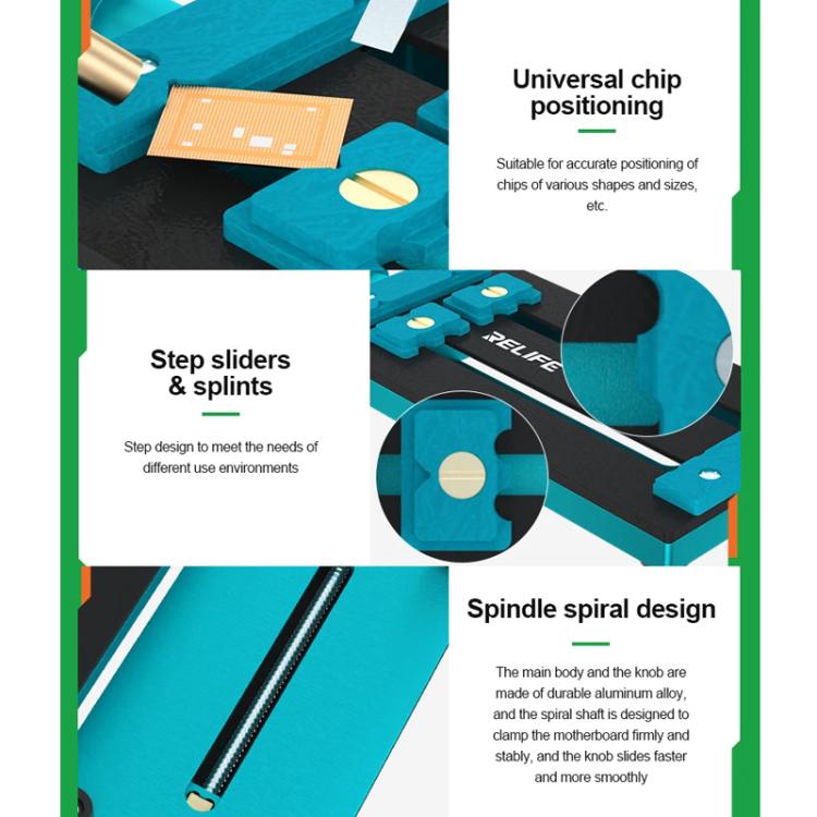 RELIFE RL-601L Mini Rotary Mobile Phone Motherboard Repair Multi-Use Card Holder High Temperature Resistant Fixed Card Slot - Repair Fixture by RELIFE | Online Shopping UK | buy2fix