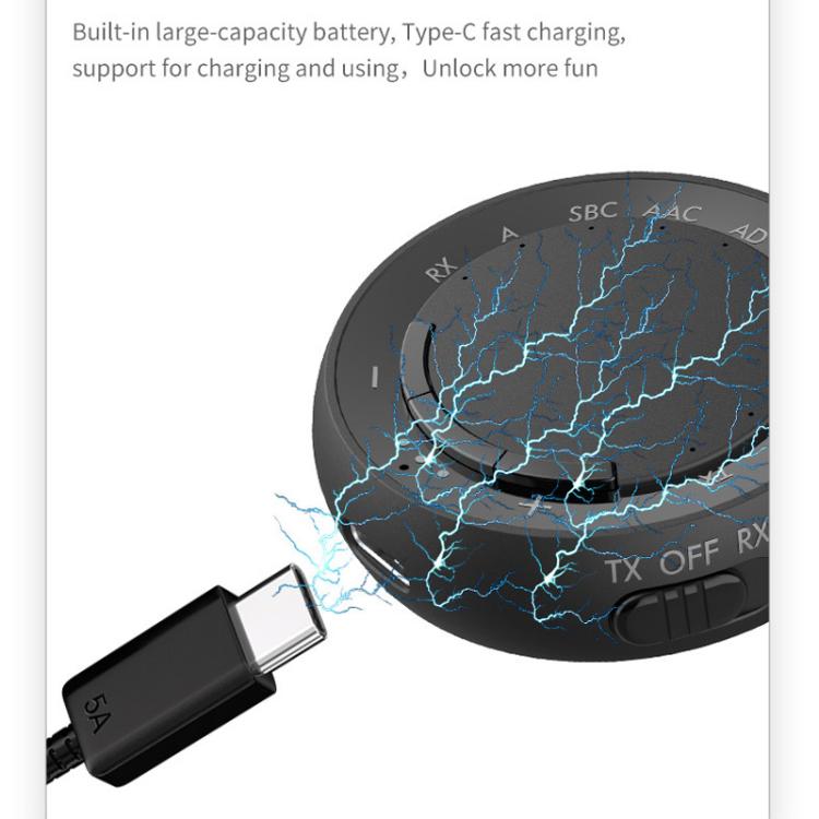 2-in-1 Bluetooth 5.4 Audio Adapter with Qualcomm Chip Low Latency Wireless Transmitter/Receiver for Car/Home(White) - Audio Receiver Transmitter by buy2fix | Online Shopping UK | buy2fix