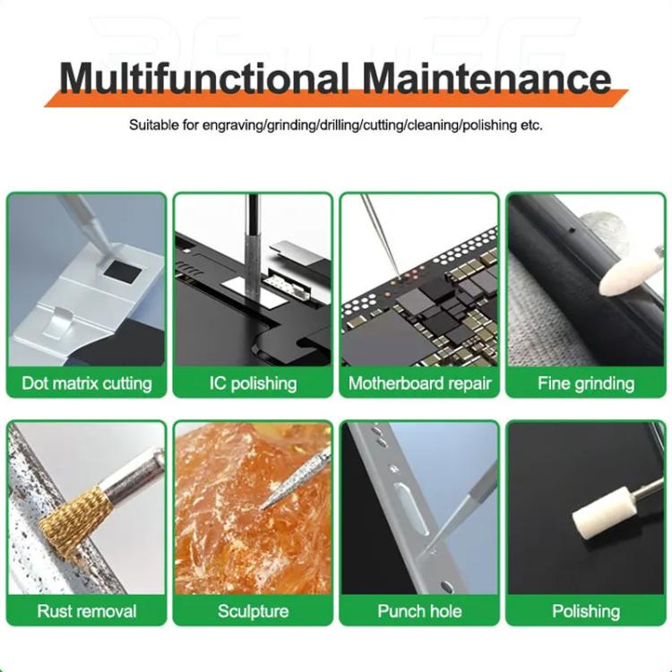 RELIFE RL-068C Smart Rechargeable Grinding Pen Portable Grinding Head Rust Removal Polishing Motherboard Repair Electric Grinder - Polishing Repair by RELIFE | Online Shopping UK | buy2fix