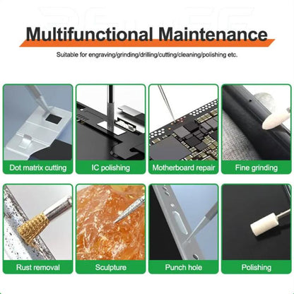 RELIFE RL-068C Smart Rechargeable Grinding Pen Portable Grinding Head Rust Removal Polishing Motherboard Repair Electric Grinder - Polishing Repair by RELIFE | Online Shopping UK | buy2fix