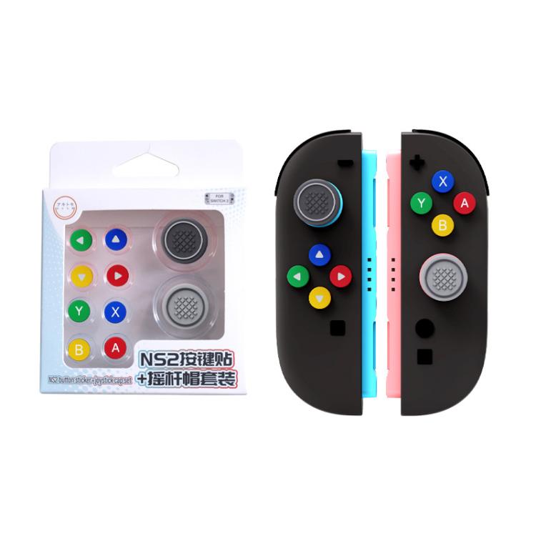 For Nintendo Switch 2 Joy-Con Controllers Silicone Button Skins & Joystick Caps Set(Classic Colorful) - Others by buy2fix | Online Shopping UK | buy2fix