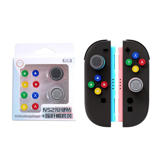 For Nintendo Switch 2 Joy-Con Controllers Silicone Button Skins & Joystick Caps Set(Classic Colorful) - Others by buy2fix | Online Shopping UK | buy2fix