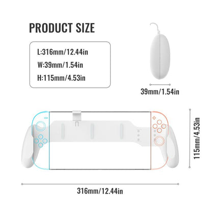 For Nintendo Switch 2 / Switch / Switch OLED Ergonomic Anti-Slip Grip Handle(White) - Others by buy2fix | Online Shopping UK | buy2fix