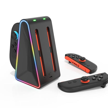 For Nintendo Switch 2 4 In 1 Handle Charger Storage Base(Black) - Charger & Power by buy2fix | Online Shopping UK | buy2fix