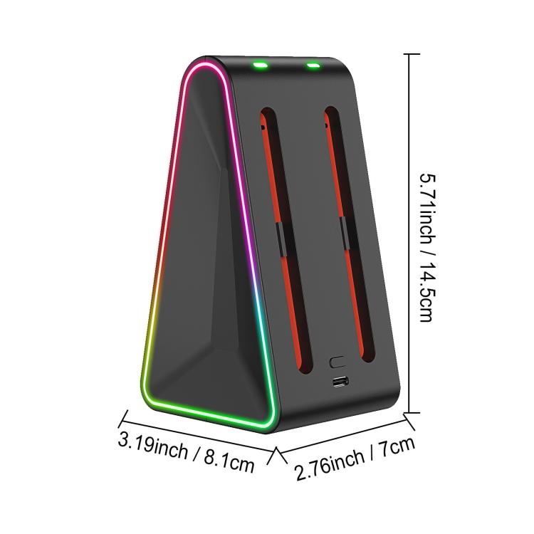 For Nintendo Switch 2 4 In 1 Handle Charger Storage Base(Black) - Charger & Power by buy2fix | Online Shopping UK | buy2fix