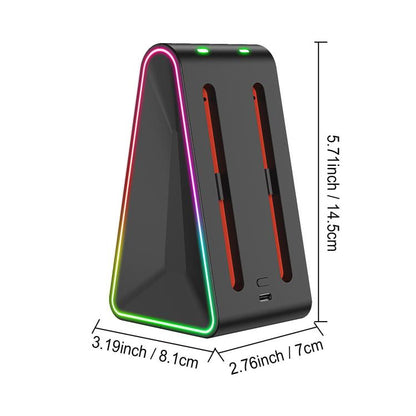 For Nintendo Switch 2 4 In 1 Handle Charger Storage Base(Black) - Charger & Power by buy2fix | Online Shopping UK | buy2fix