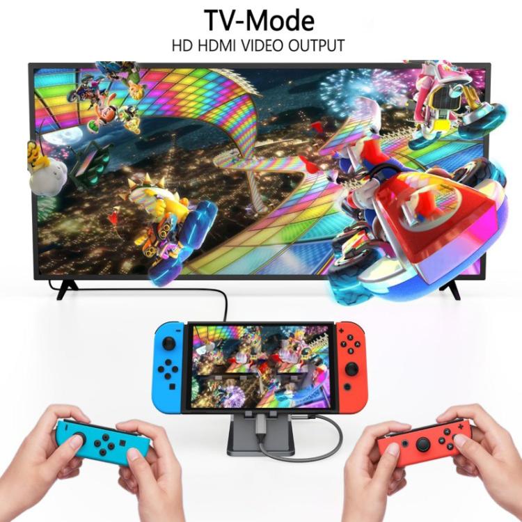 For Nintendo Switch / Switch 2 / Switch OLED Game Console Base HD Video Converter 3 In 1 Expansion Dock For TV Screen Mirroring(Tarnish) - Holder by buy2fix | Online Shopping UK | buy2fix