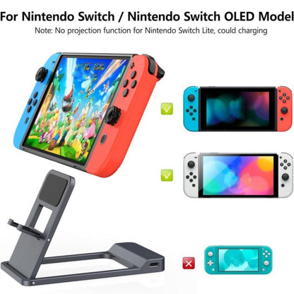 For Nintendo Switch / Switch 2 / Switch OLED Game Console Base HD Video Converter 3 In 1 Expansion Dock For TV Screen Mirroring(Tarnish) - Holder by buy2fix | Online Shopping UK | buy2fix