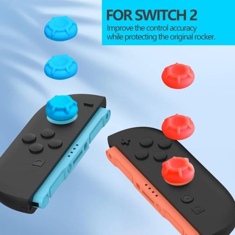 For Nintendo Switch 2 Silicone Joystick Cap 6 In 1 Key Protection Cap(Orange+Blue) - Others by buy2fix | Online Shopping UK | buy2fix
