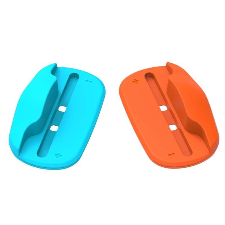 2pcs For Nintendo Switch 2 Handle Bracket Mini Portable Mouse Base(Blue Orange) - Holder by buy2fix | Online Shopping UK | buy2fix