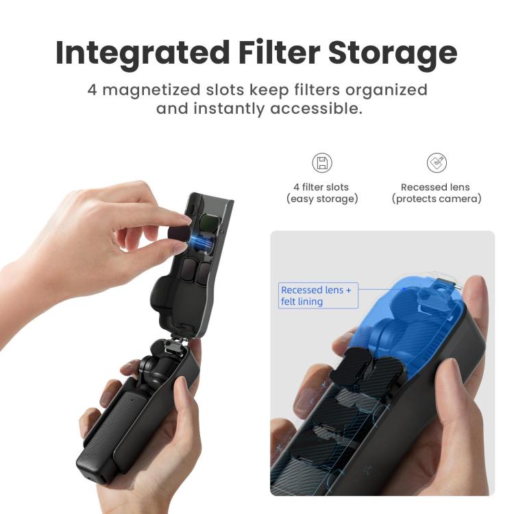 For DJI Osmo Pocket 3 Camera aMagisn Protective Cover Storage Case with 4 Magnetic Filter Slots(Black) - Case & Bags by aMagisn | Online Shopping UK | buy2fix