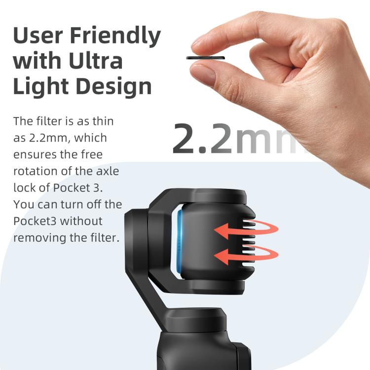 For DJI Osmo Pocket 3 aMagisn Adjustable Magnetic Filter Camera Lens Filters Mist 1/4 - Lens Accessories by aMagisn | Online Shopping UK | buy2fix