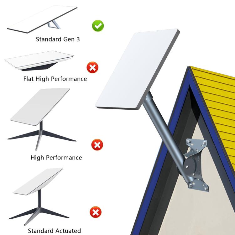 For Starlink Gen 3 / V4 Bracket Base Set, Style: Straight Pole - Antenna Base by buy2fix | Online Shopping UK | buy2fix