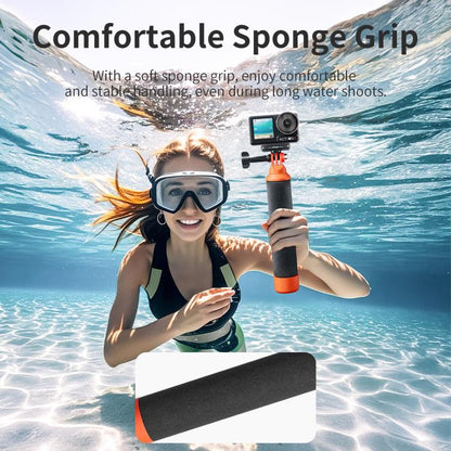 aMagisn Universal Floating Hand Grip for Action Cameras with Triple Claw & 1/4-inch Screw Mount(Black Orange) - Floating Grip & Ball by aMagisn | Online Shopping UK | buy2fix