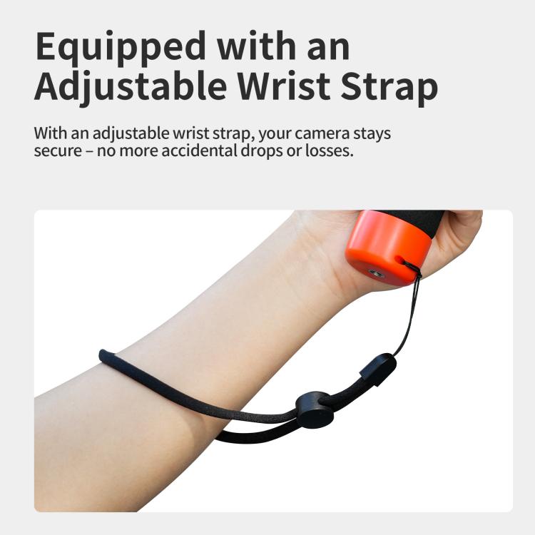 aMagisn Universal Floating Hand Grip for Action Cameras with Triple Claw & 1/4-inch Screw Mount(Black Orange) - Floating Grip & Ball by aMagisn | Online Shopping UK | buy2fix