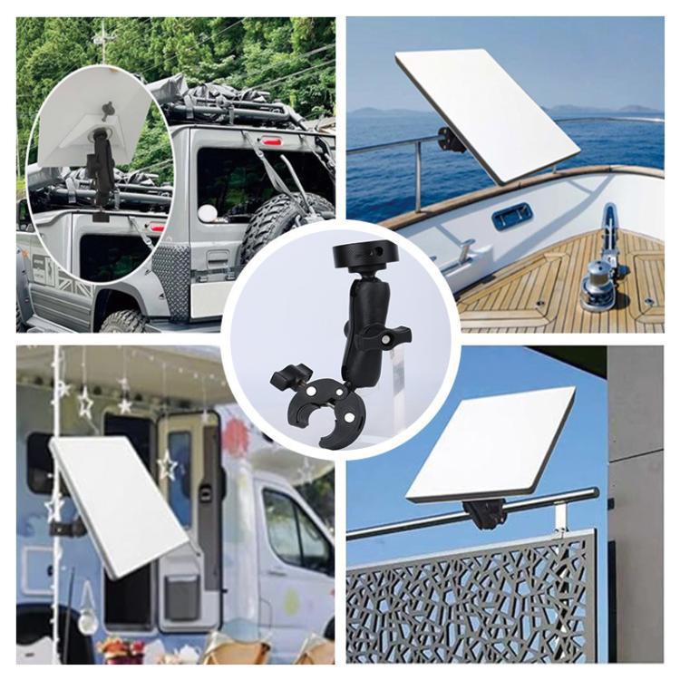 S8600 For Starlink Mini Aluminium Alloy Bracket Adapter Heavy Duty Clamp Bracket - Lan Cable and Tools by buy2fix | Online Shopping UK | buy2fix