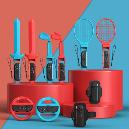 10-in-1 Motion Sports Bundle for Nintendo Switch 2/Switch Tennis Racket, Golf Club, Fencing, Racing Wheel & Multi-Game Accessories - Others by buy2fix | Online Shopping UK | buy2fix