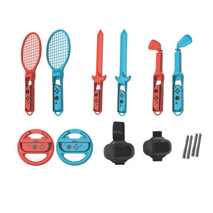 10-in-1 Motion Sports Bundle for Nintendo Switch 2/Switch Tennis Racket, Golf Club, Fencing, Racing Wheel & Multi-Game Accessories - Others by buy2fix | Online Shopping UK | buy2fix