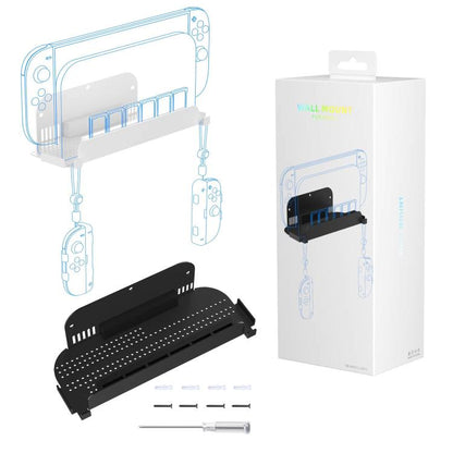 Wall Mount Holder for Nintendo Switch 2/Switch/Switch OLED & Joy-Con With Game Card Storage(Black) - Holder by buy2fix | Online Shopping UK | buy2fix