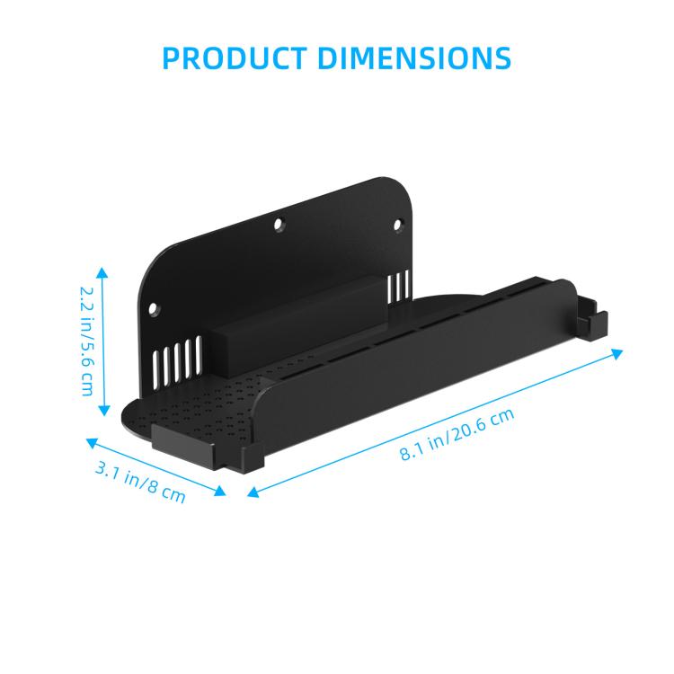 Wall Mount Holder for Nintendo Switch 2/Switch/Switch OLED & Joy-Con With Game Card Storage(Black) - Holder by buy2fix | Online Shopping UK | buy2fix