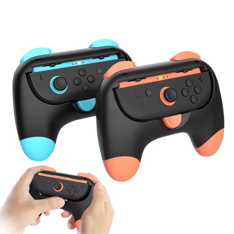 2pcs DOBE Grips for Nintendo Switch 2 Joy-Con Left/Right Controllers(Black Red+Black Blue) - Gamepads by DOBE | Online Shopping UK | buy2fix