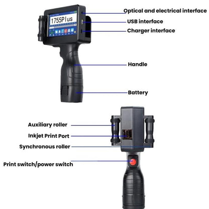 Yaomatec 12.7mm 28-Language Date Coding Handheld Inkjet Printer, US Plug(Without Ink Cartridge) - Receipt Printers by Yaomatec | Online Shopping UK | buy2fix