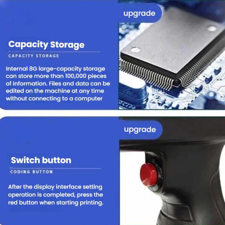 Yaomatec 12.7mm 28-Language Date Coding Handheld Inkjet Printer, US Plug(Without Ink Cartridge) - Receipt Printers by Yaomatec | Online Shopping UK | buy2fix