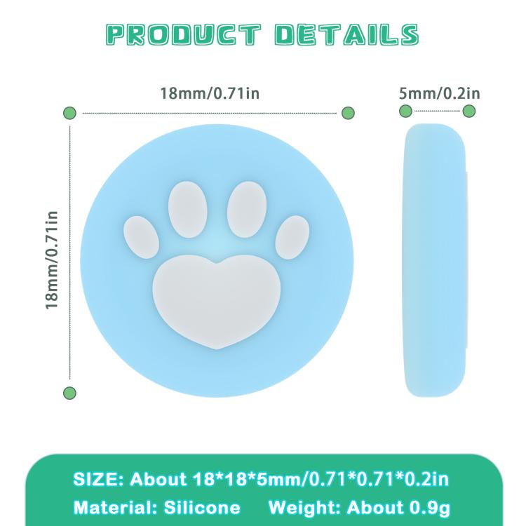 For Nintendo Switch 2 Joy-Con 2pairs Claw-Print Silicone Thumb Grip Caps Button Covers(Black White Pink) - Cases by buy2fix | Online Shopping UK | buy2fix