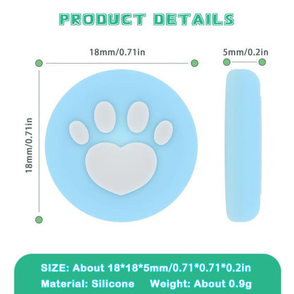 For Nintendo Switch 2 Joy-Con 2pairs Claw-Print Silicone Thumb Grip Caps Button Covers(White Blue Green) - Others by buy2fix | Online Shopping UK | buy2fix