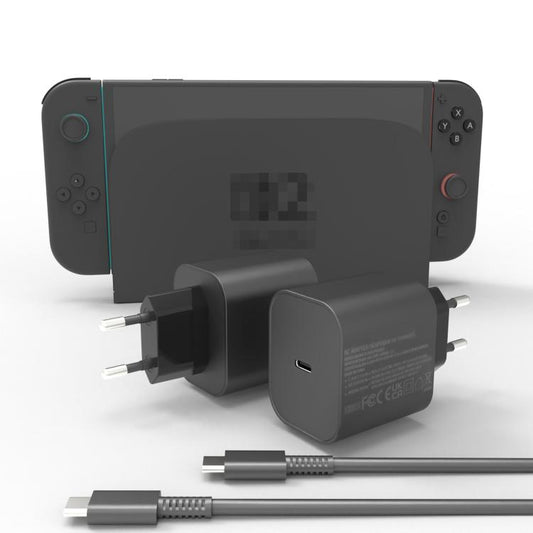 For Nintendo Switch 2 Fast Charger 60W Power Adapter Wall Plug With USB-C Cable EU Plug - Charger & Power by buy2fix | Online Shopping UK | buy2fix