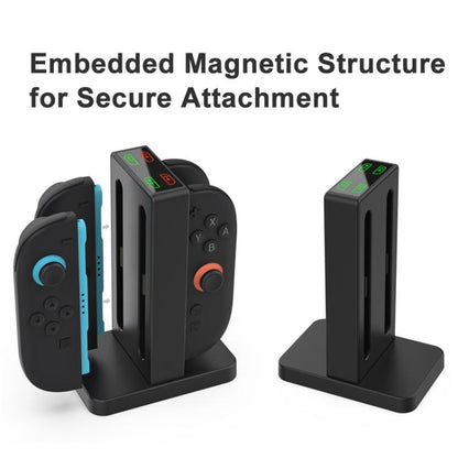 DOBE 4-in-1 Magnetic Charging Station for Nintendo Switch 2 Controllers with LED Indicators & Cartridge Storage - Charger & Power by DOBE | Online Shopping UK | buy2fix