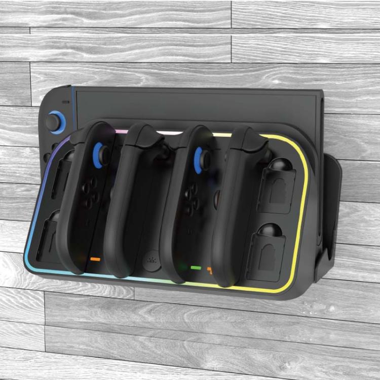 For Nintendo Switch 2 JoyCon Wall-Mounted Charging Dock with RGB Lighting - Charger & Power by buy2fix | Online Shopping UK | buy2fix