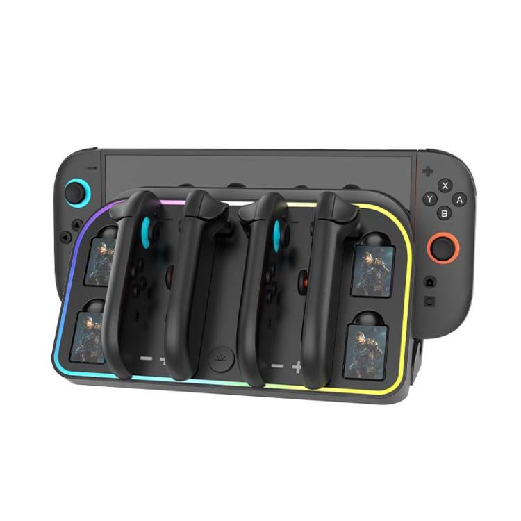 For Nintendo Switch 2 JoyCon Wall-Mounted Charging Dock with RGB Lighting - Charger & Power by buy2fix | Online Shopping UK | buy2fix