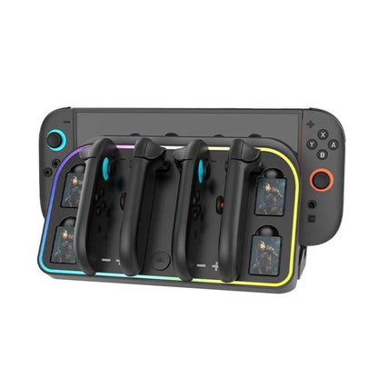 For Nintendo Switch 2 JoyCon Wall-Mounted Charging Dock with RGB Lighting - Charger & Power by buy2fix | Online Shopping UK | buy2fix