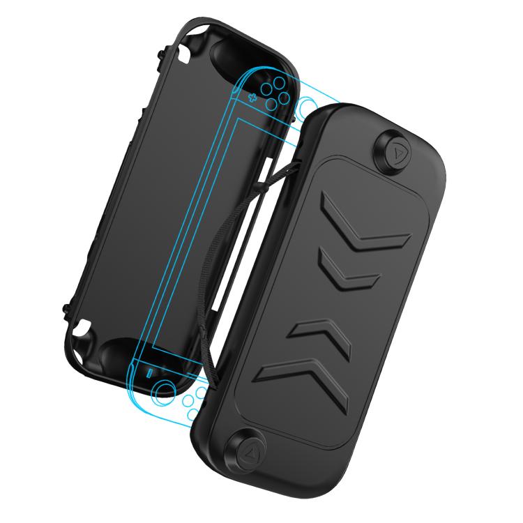 For Nintendo Switch 2 Full-Body Protective Case TPU Base + ABS Cover with Built-in Stand & Carrying Handle(Black) - Cases by buy2fix | Online Shopping UK | buy2fix