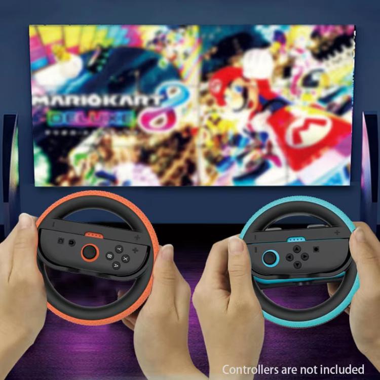 For Nintendo Switch 2 Joy-Con 1pair Steering Wheel Grip With Anti-slip Particles - Others by buy2fix | Online Shopping UK | buy2fix