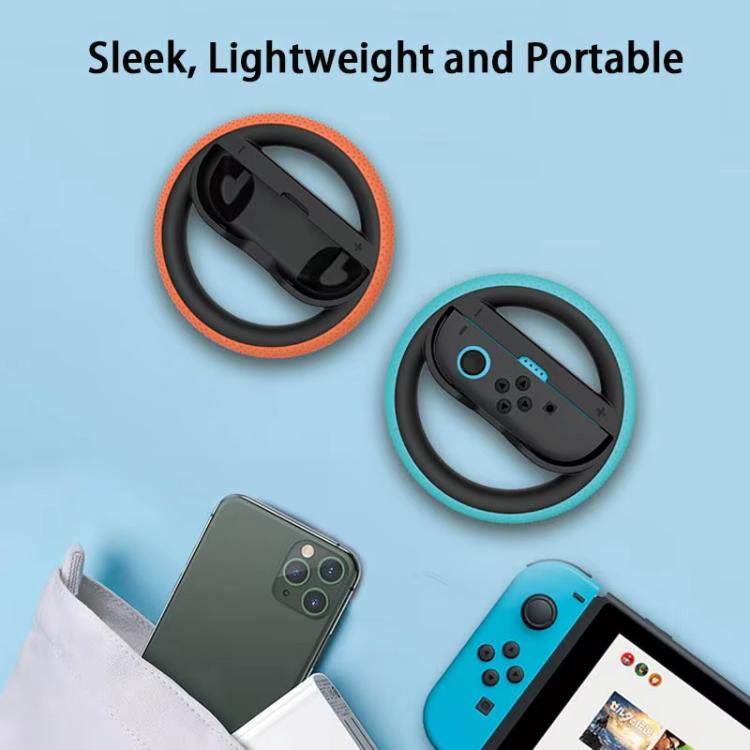 For Nintendo Switch 2 Joy-Con 1pair Steering Wheel Grip With Anti-slip Particles - Others by buy2fix | Online Shopping UK | buy2fix