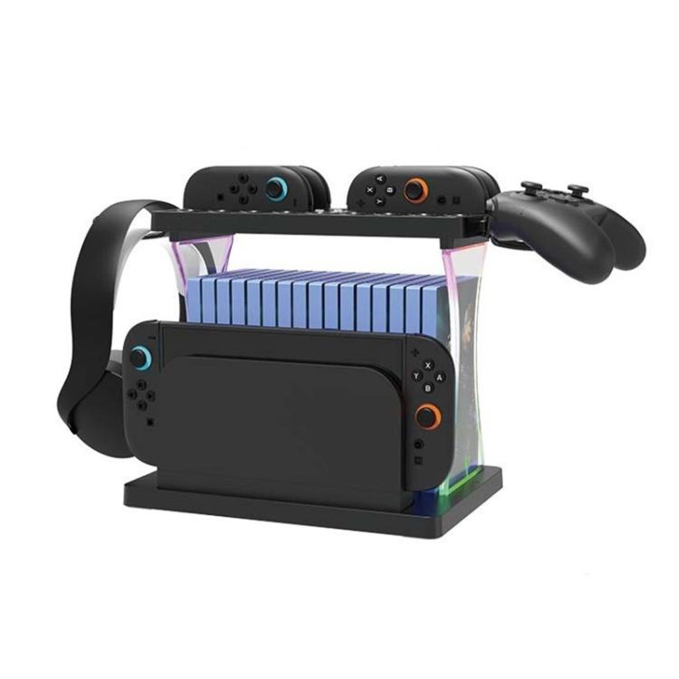 For Nintendo Switch 2 Joy-Con Multi-Functional Holder Charging Station with RGB Lights 25 Game Card Storage - Charger & Power by buy2fix | Online Shopping UK | buy2fix