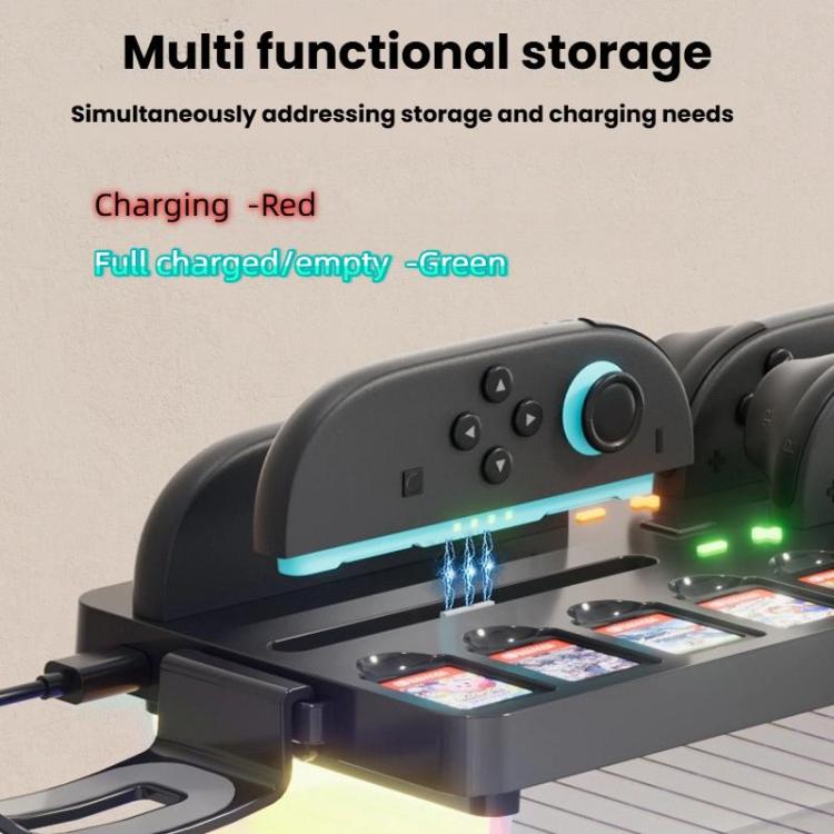For Nintendo Switch 2 Joy-Con Multi-Functional Holder Charging Station with RGB Lights 25 Game Card Storage - Charger & Power by buy2fix | Online Shopping UK | buy2fix