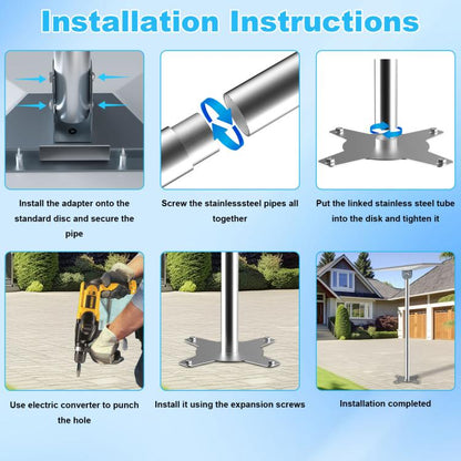 For Starlink V4 / Gen 3 Outdoor Bracket With Ground Plug Adapter - Lan Cable and Tools by buy2fix | Online Shopping UK | buy2fix