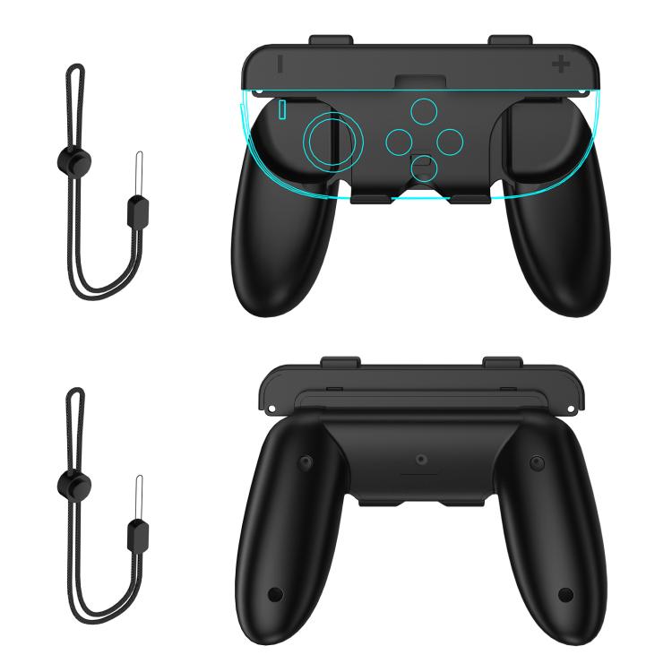 For Nintendo Switch 2 Joy-Con Controllers  2-in-1 Detachable Grip for Dual/Single-Hand Use(Black) - Gamepads by buy2fix | Online Shopping UK | buy2fix